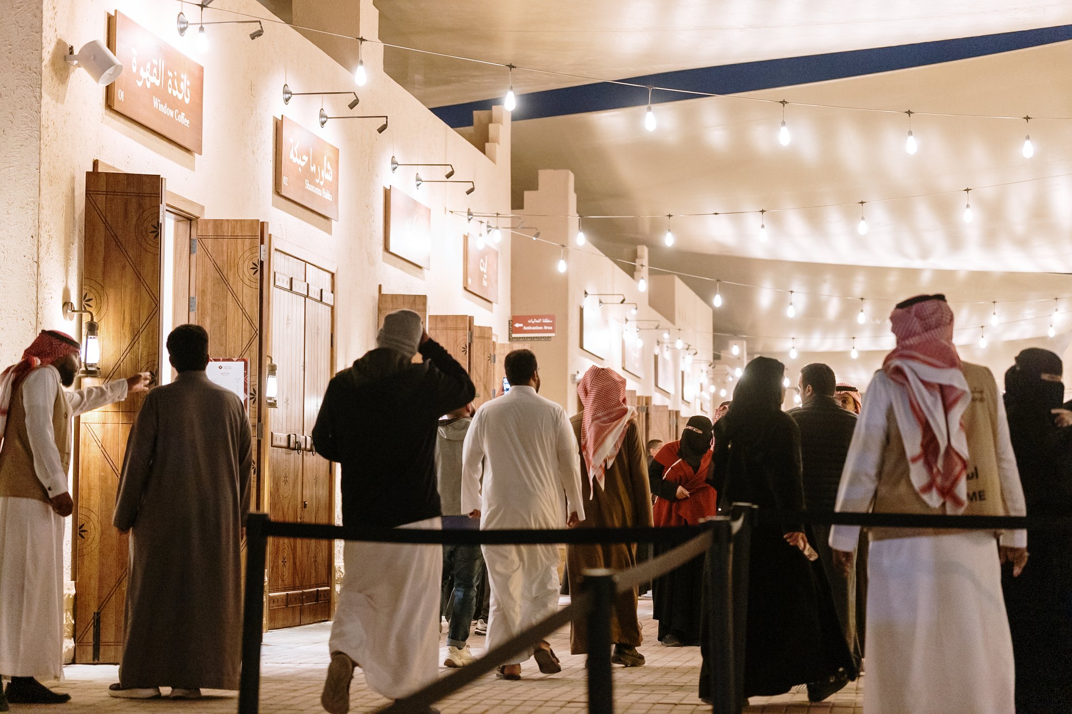 customers queueing for street food