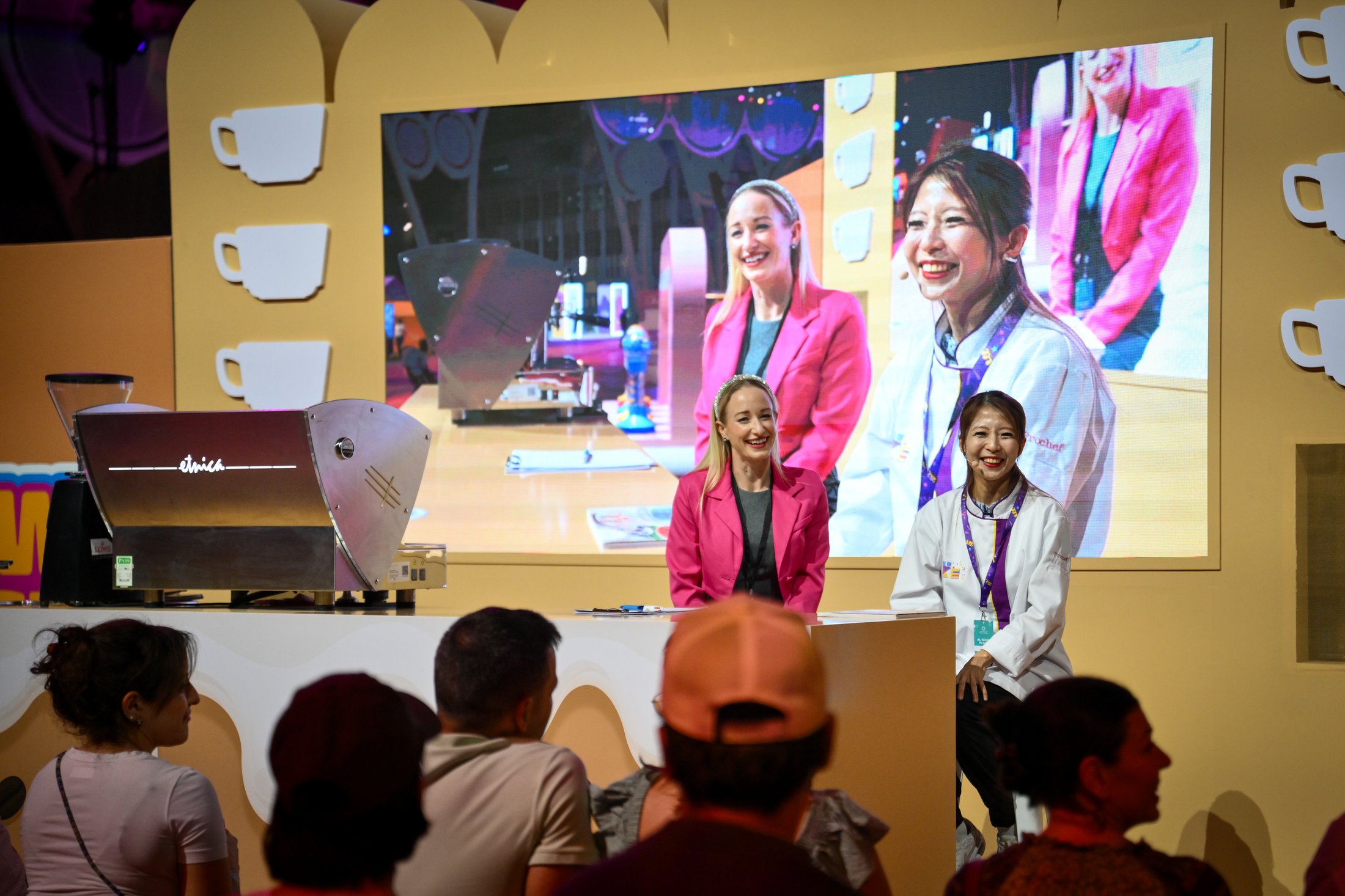 professionals giving a talk