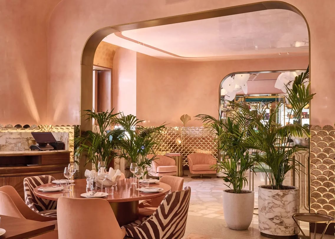 table set up at a restaurant