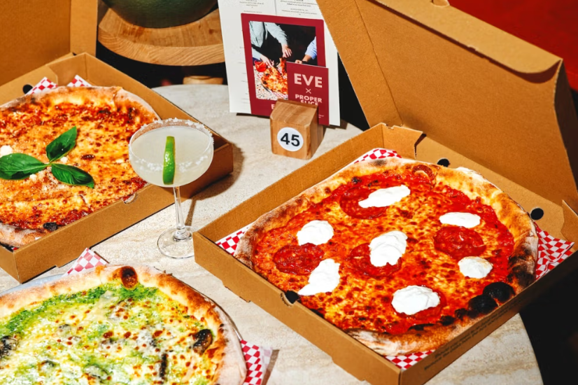 pizzas and cocktails