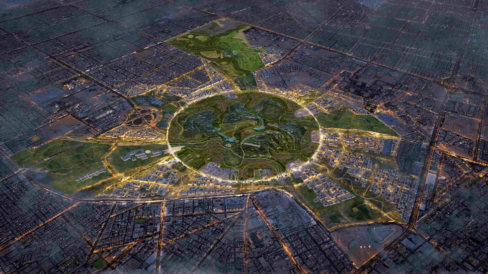 King Salman Park Riyadh aerial view showcasing urban green space and master planning