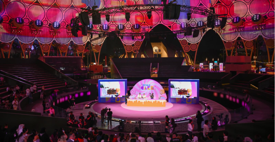 stage of festival of cake venue