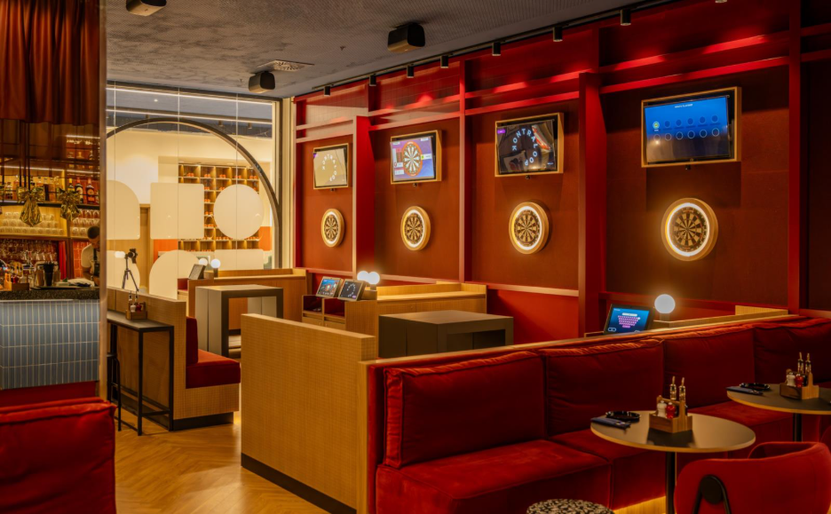 Dining area and darts