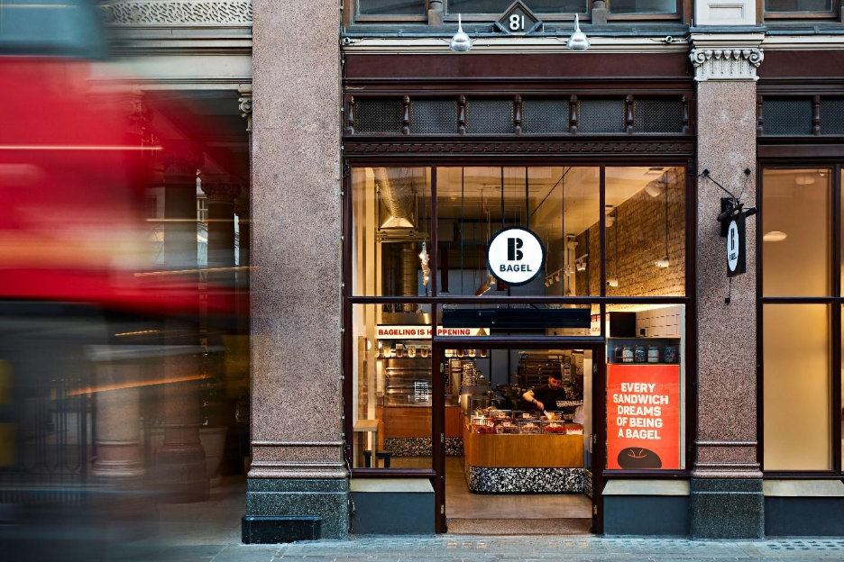 A store front with glass doors