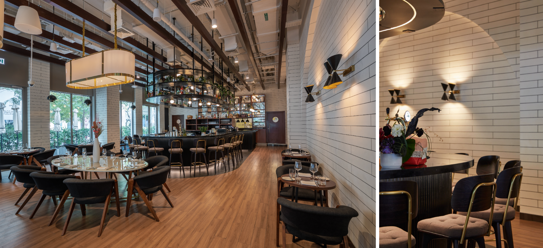 INTERIORS OF A RESTAURANT AND BAR