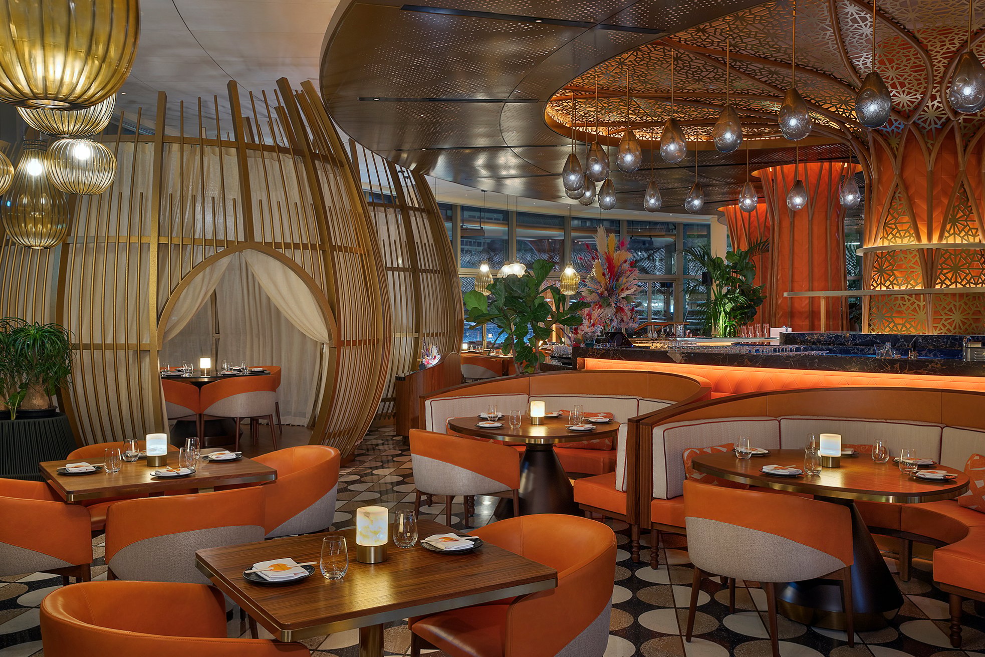 interior of a restaurant and bar
