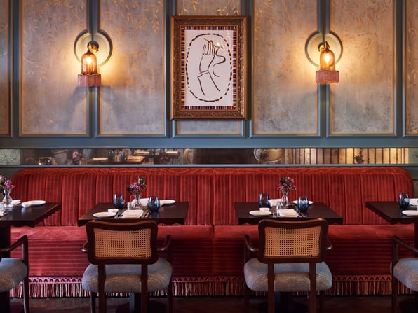 TGP International interior design for Helena’s dining area at The Sloane Club