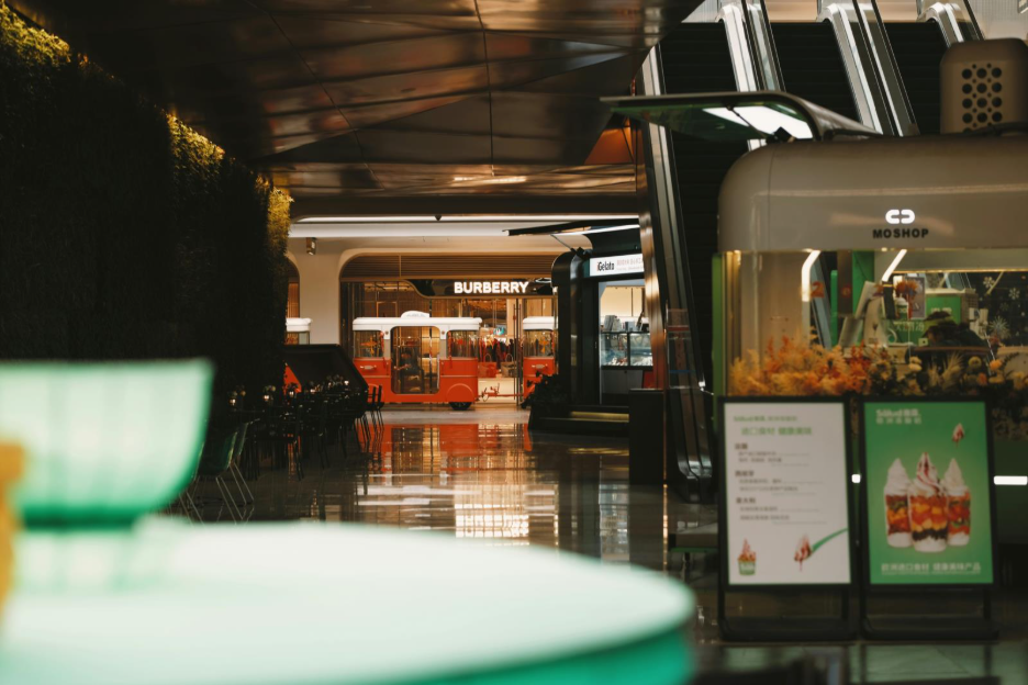 interior of airport terminal
