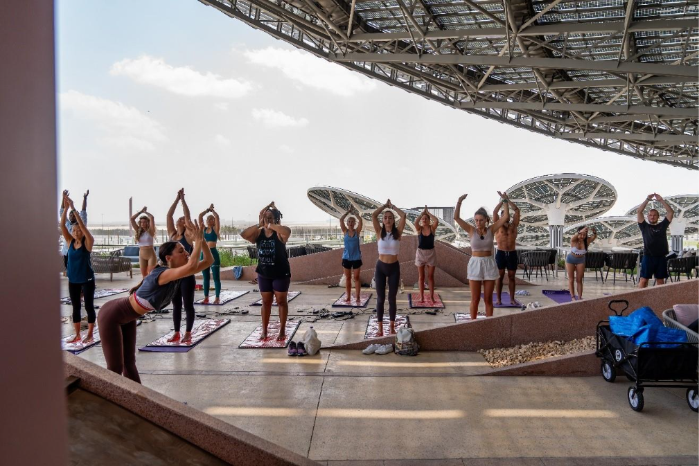 rooftop yoga