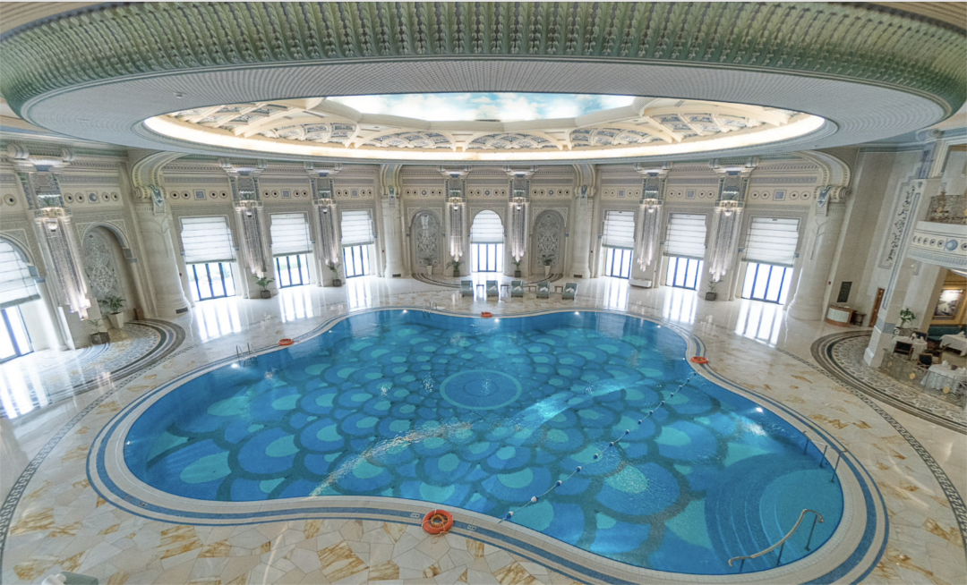 indoor swimming pool within a hotel